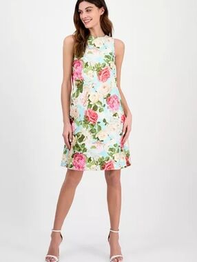 Anne Klein Floral Sleeveless Mini Dress